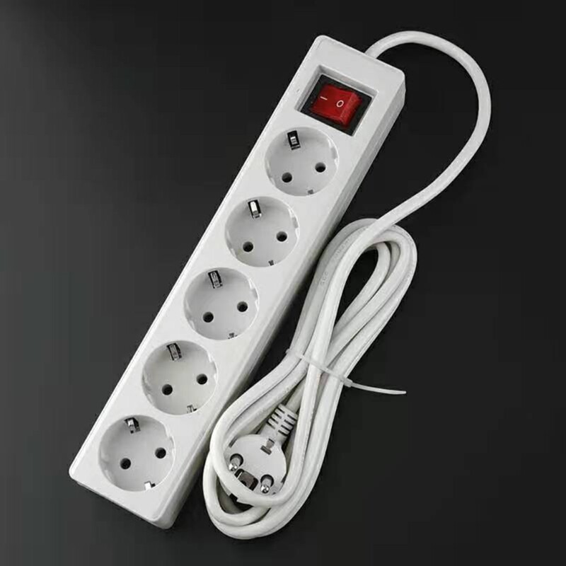 Ổ Cắm Mở Rộng Loại Tiêu Chuẩn EU Của Đức Ổ Cắm Điện 2 Chấu Bộ Chuyển Đổi Ổ Cắm Nhiều Lỗ Với Công Tắc Chỉ Báo LED