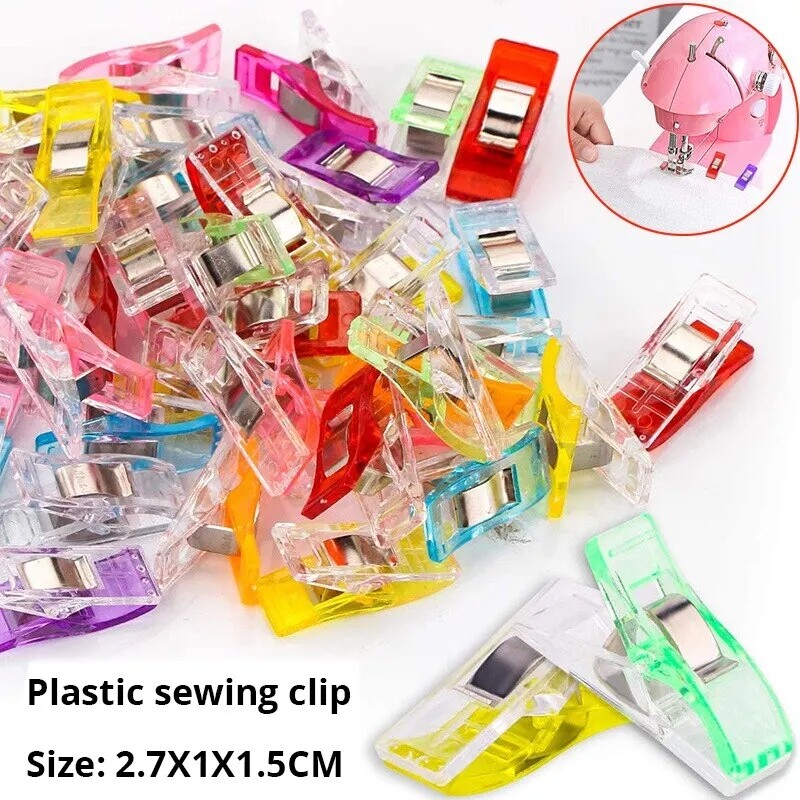 50PCS Plastic Sewing Clips, Multiple Colors For Sewing And Fixing Clothes Sewing Supplies Fixing Clip for Patchwork Sewing