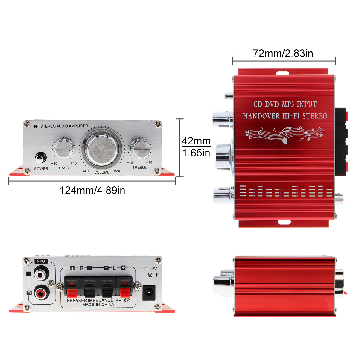 Mini Amplifier Speaker 2 Channel 20W Hi-Fi Stereo Amplifier