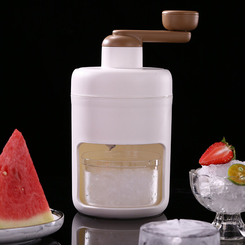 XiaoZhubangchu Hand Shaved Ice Machine Ice Crusher Household Hail Ice Machine Manual Smoothie Machine Continuous Ice