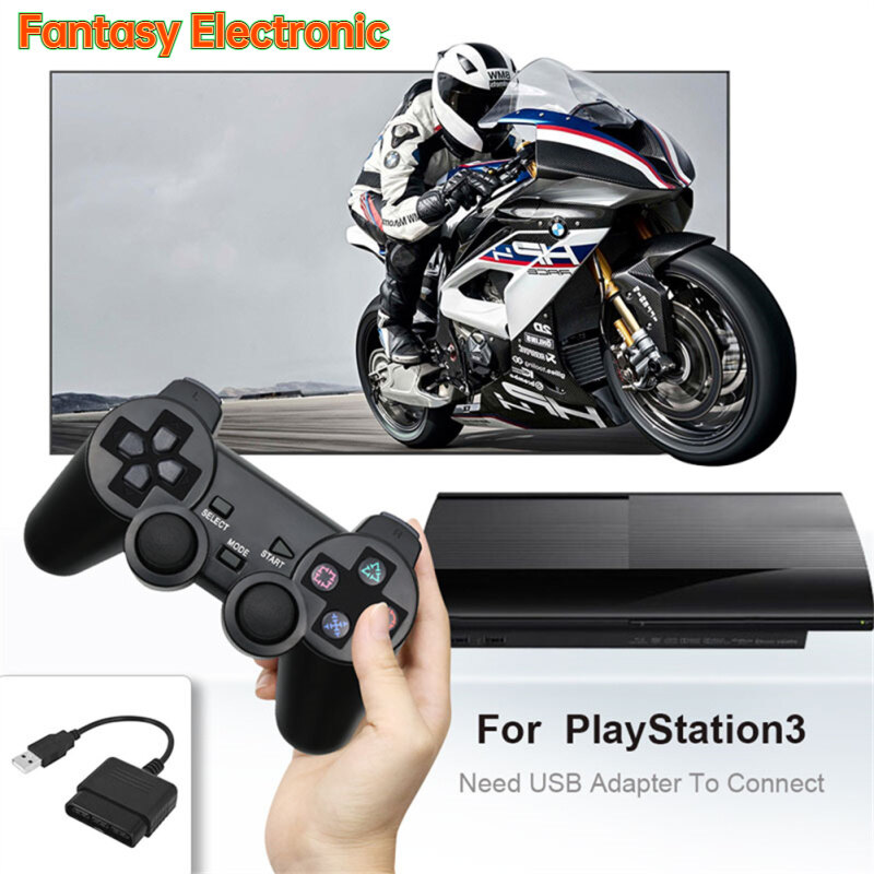 FE Fast Response No Delay Wireless Gamepad Double Vibration Shock Joypad Usb Pc Game Controller Compatible For Sony Ps2 Console Joystick
