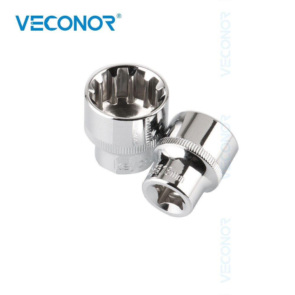 3/8 "ổ đĩa vuông 12Pt Ổ cắm Bit Ratchet cờ lê ổ cắm phụ kiện dụng cụ điện 6 đến 24 Mét