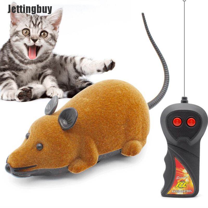 [Jettingbuy] RC Funny Wireless Electronic Remote Control Mouse Rat Pets Toy For Cats Hot