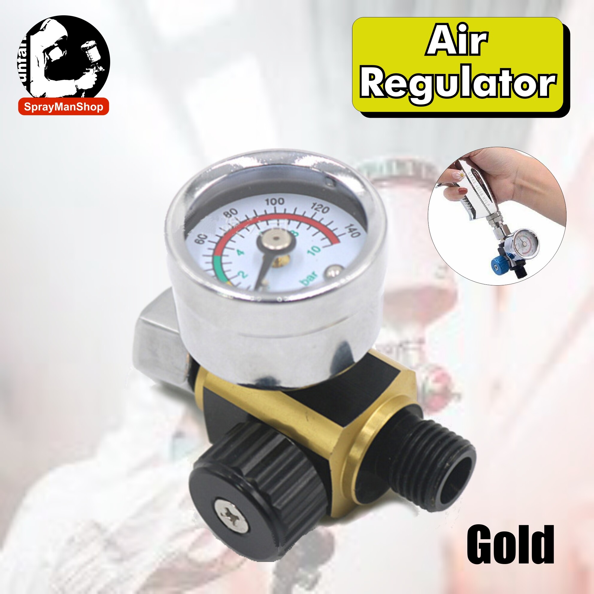 P50 Air Regulator For Spray Gun Mini Air Regulator For Pneumatic Tools
