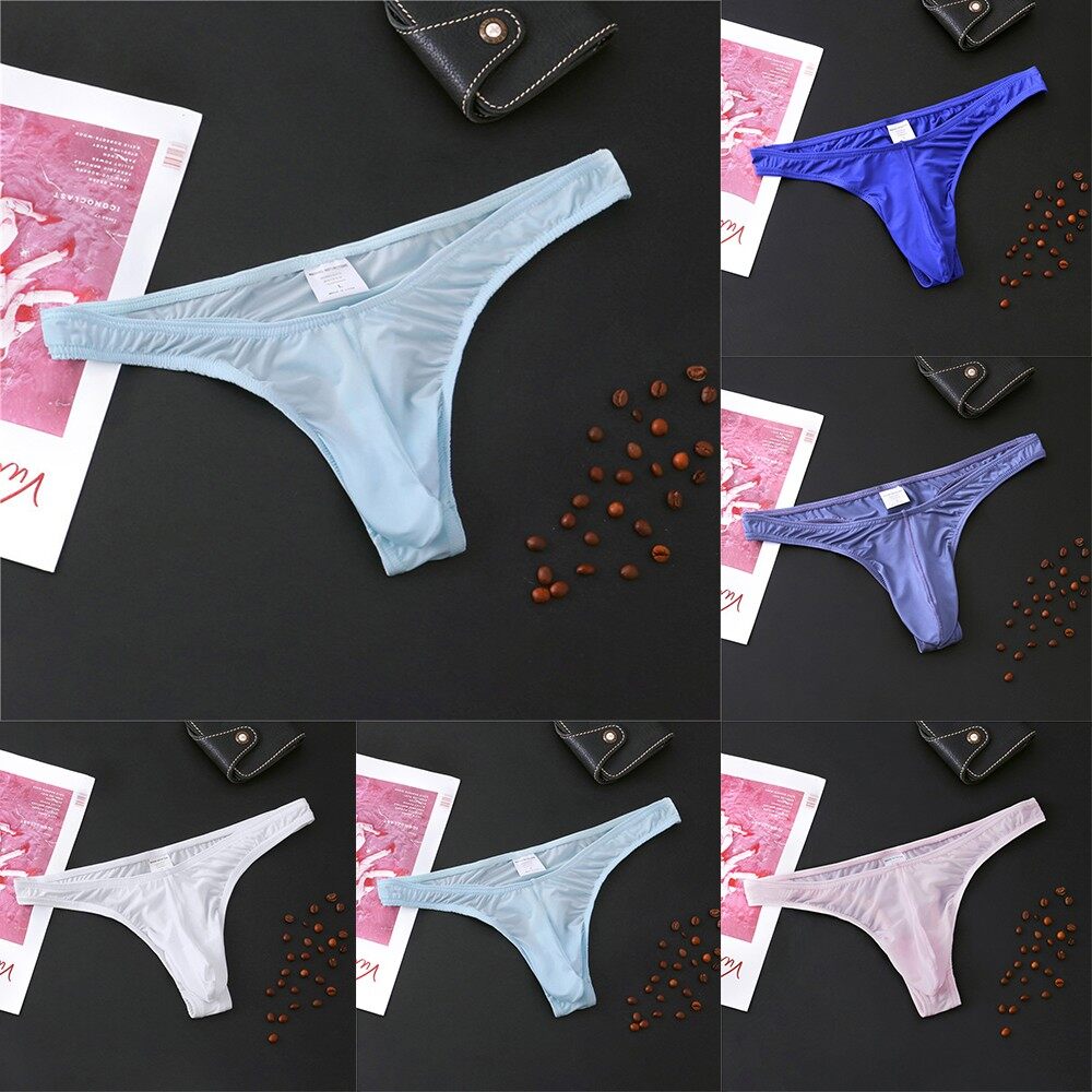 Translucent Men Briefs Breathable Underpants Bulge Pouch Underwear Convex