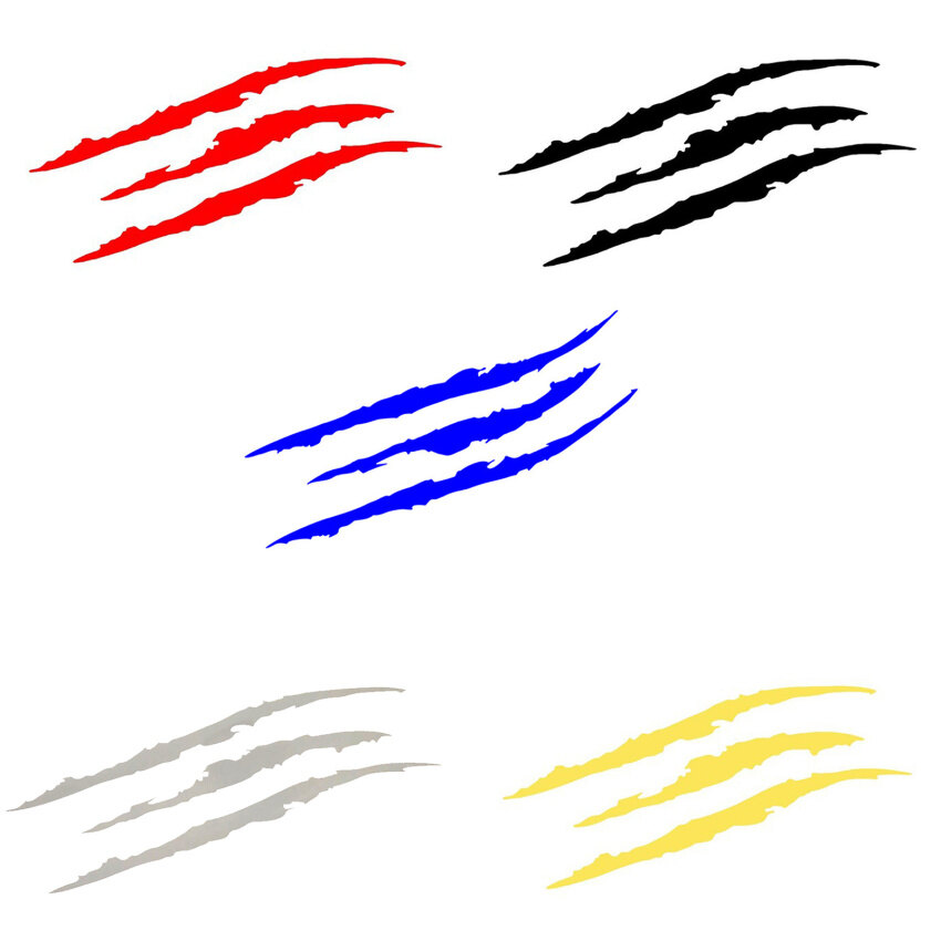【High Quality+In Stock】Car Styling Ghost Claw Scratch Stripe Marks Headlight Decal Vinyl Decal Auto Body Decorative Stickers PET Carving Vinyl Decal