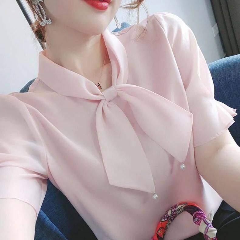 Chiffon Shirt Women's 2021 Summer Korean Women Shirts Short-sleeved Shirt for Women