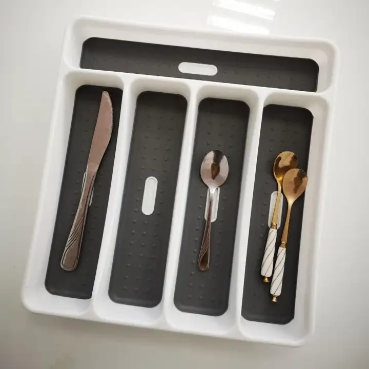 Drawer Organizer Cutlery Tray Silverware Utensil Storage 6