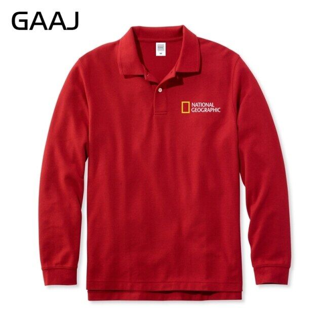 National Geographic 100% Cotton Polo Shirts Men & Women Unisex Shirt Plus Size Short Sleeve Man Polos Mens Brands Casual 88HVE#