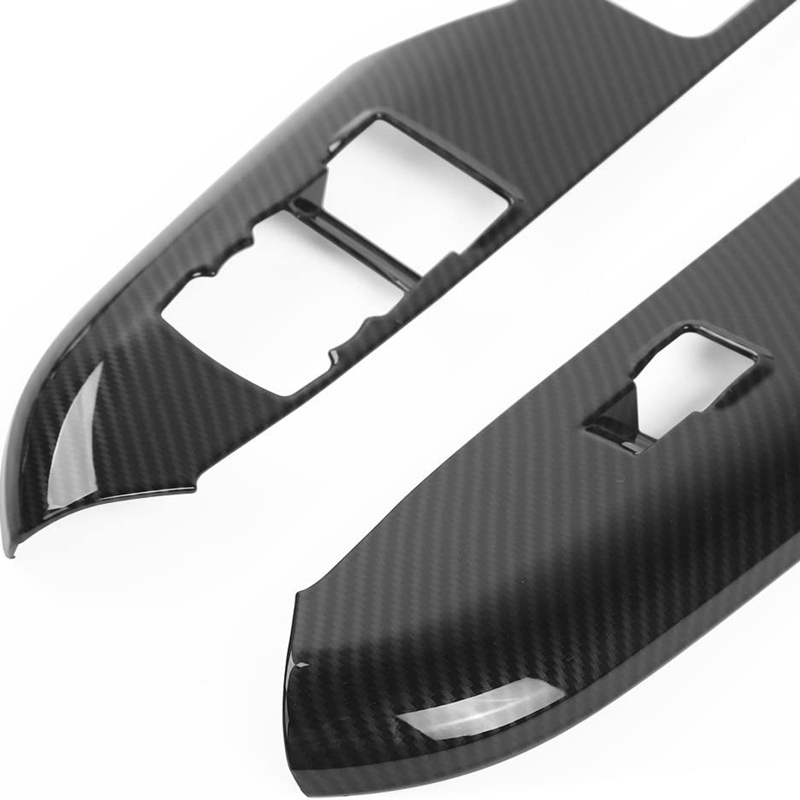 Red Central Dashboard Interior Cover For Ford Mustang 2015-19 Carbon