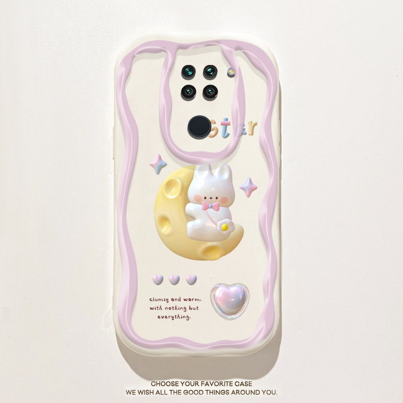 YBD Fashion Cute Case For Xiaomi Redmi Note 9 10 LITE Note 9S Note 9 Pro Note 9 Pro Max POCO M2 Pro Wavy Cases Moon Cartoon pattern Casing