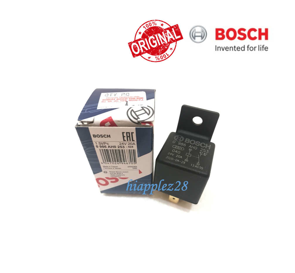 24V 20A 5 Pin Car Relay BOSCH (ORIGINAL) 0986AH0253 Lazada