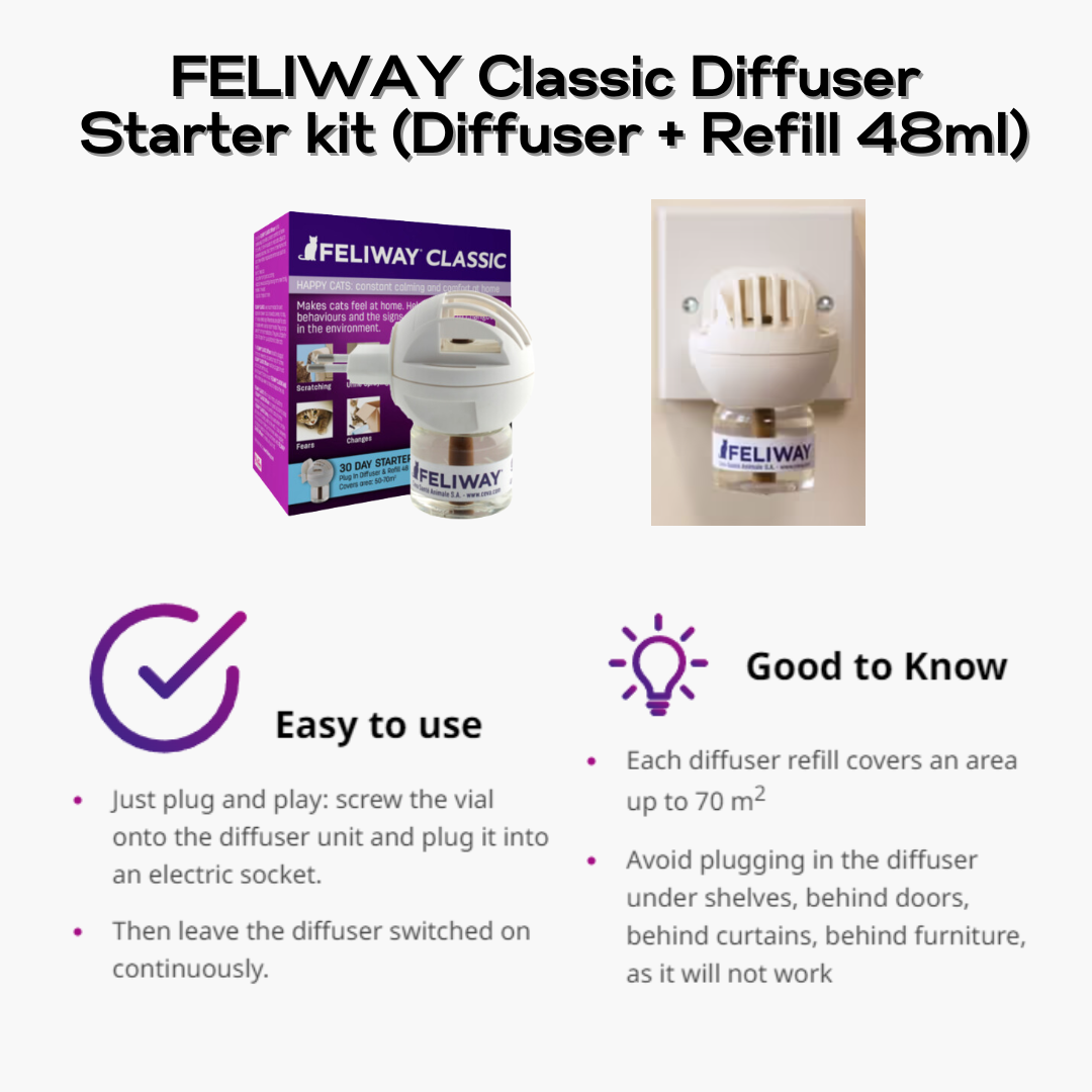 [Feliway] cổ điển mèo làm dịu khuếch tán (khuếch tán + Nạp 48ml/nạp/phun 60ml)