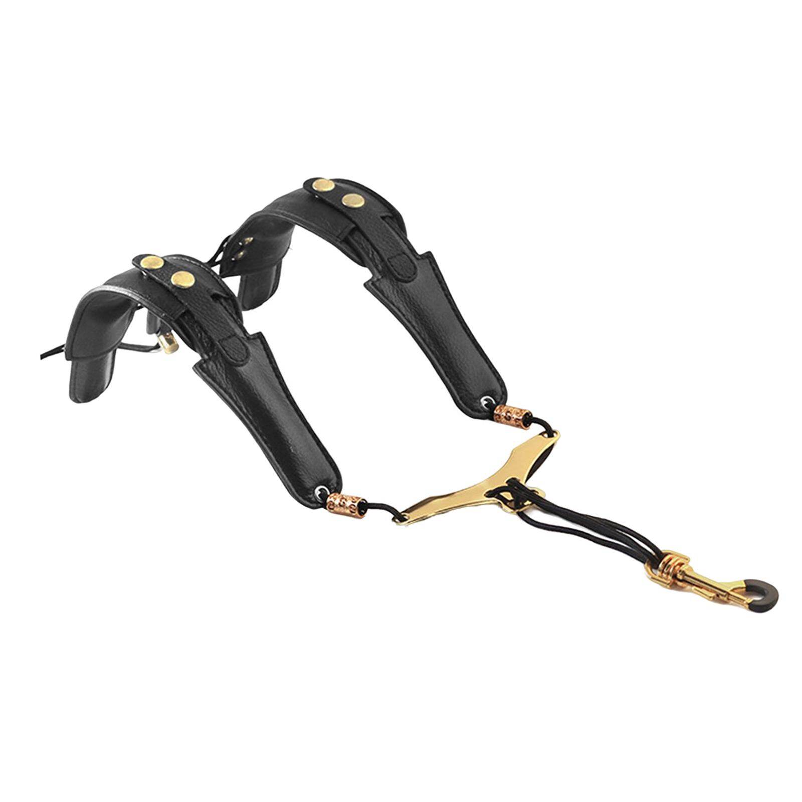 Baoblaze PU Leather Saxophone Shoulder Strap Adjustable for Alto / Tenor / Baritone Saxophone