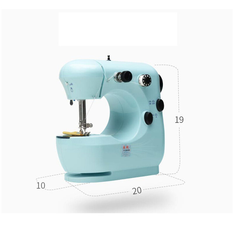 JIASHI Sewing Machine Household Mini Electric Small Handheld Desktop Overlock ABS Plastic Sewing Machine