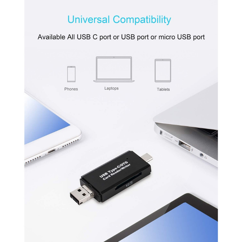 OTG Micro SD Đầu Đọc Thẻ USB 3.0 2.0 Bộ Chuyển Đổi USB Micro SD HC Sdxc Ổ Đĩa Flash Đầu Đọc Thẻ Type C Thông Minh Đầu Đọc Thẻ Nhớ