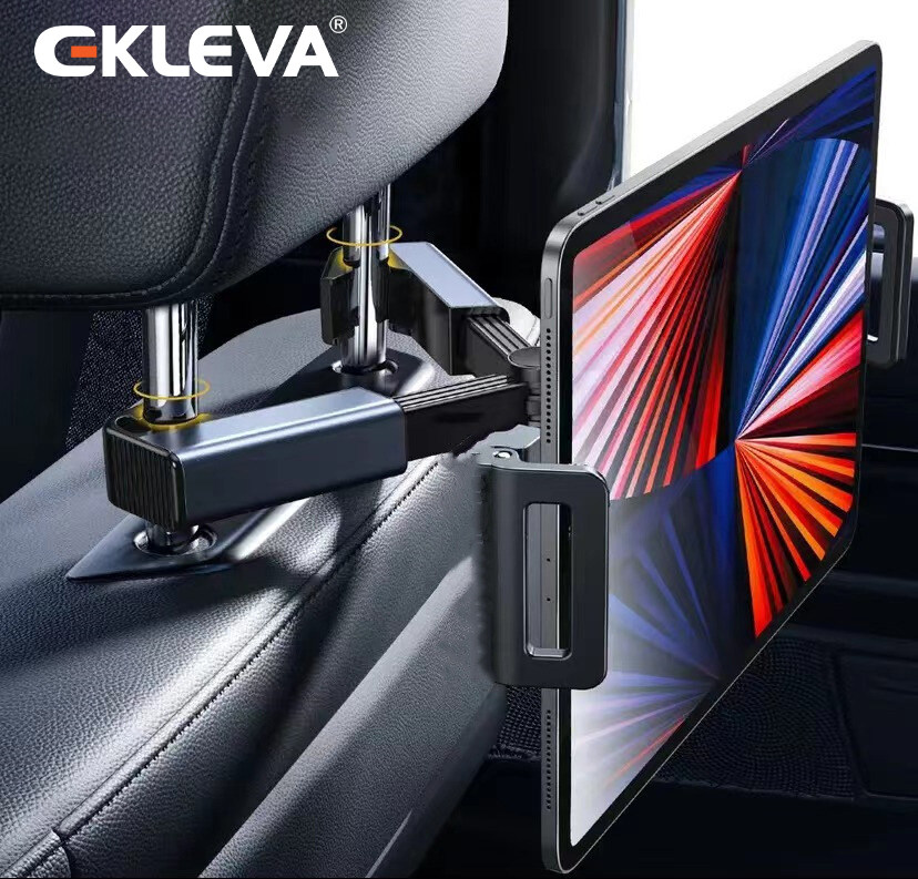 Ekleva headrest tablet mount 360 degree rotating tablet stand car pillow mobile phone holder back seat headrest for ipad 4.7"-12.9"