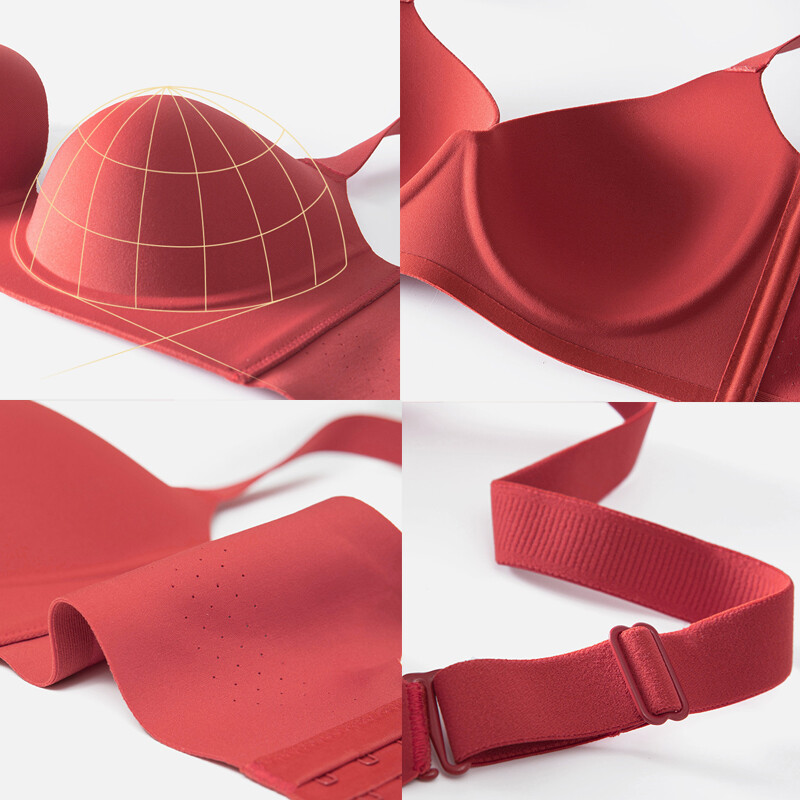 INTIMA Seamless Plus Size Bra for Women Soft Underwire Push up Full Coverage Ultra-thin Anti-sagging Underwear Comfortable Freedom Lingerie
