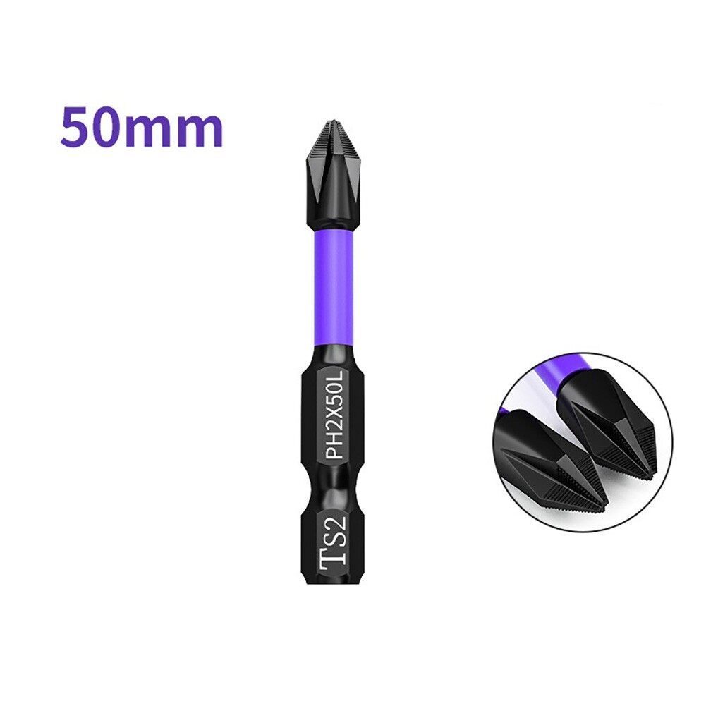 Không trượt PH2 từ hàng loạt đầu tuốc nơ vít chữ thập độ cứng khoan tác động bit hàng loạt đầu