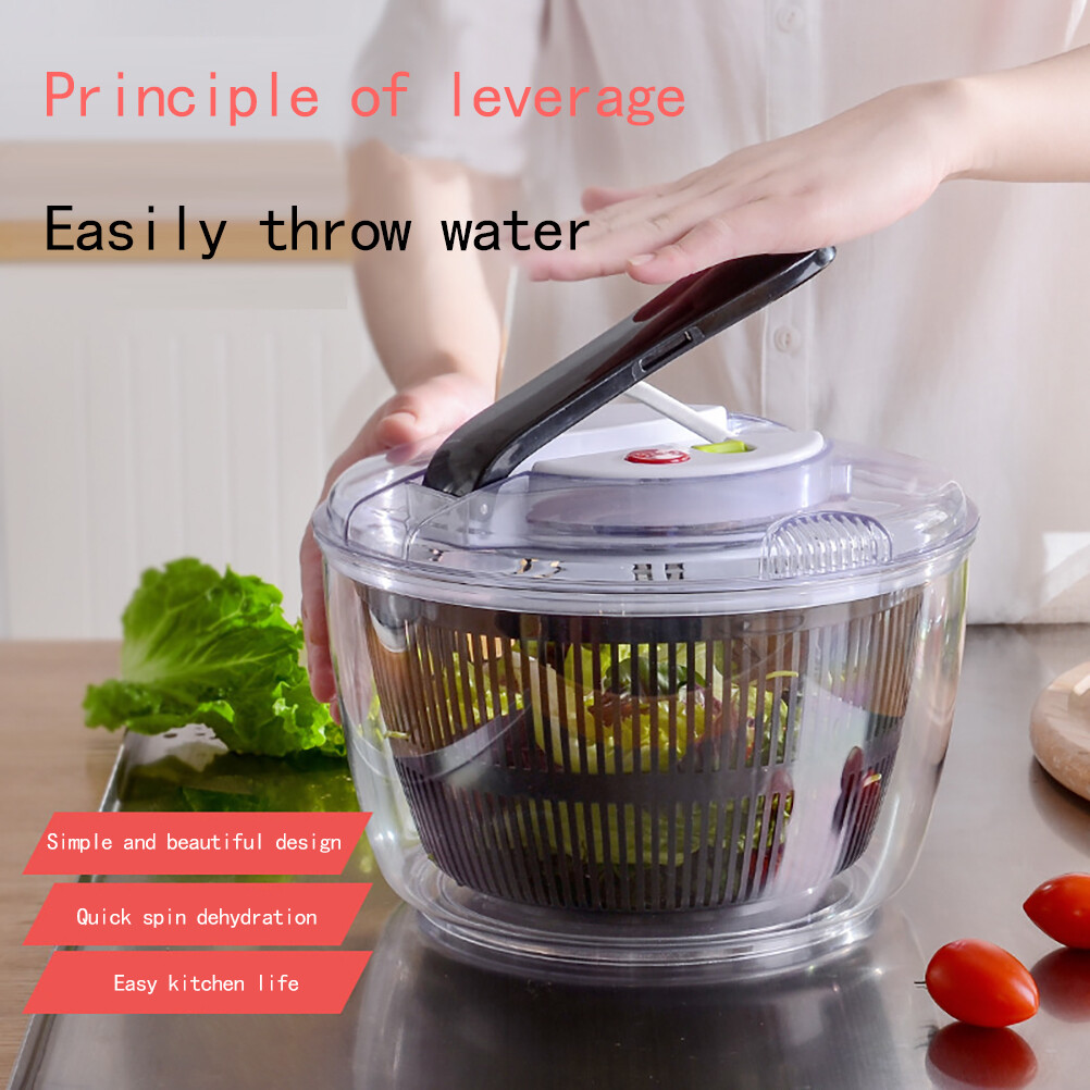 Con Quay Xà Lách Thủ Công Rổ Khử Nước Rau Củ Máy Rửa Rau Củ Nhà Bếp