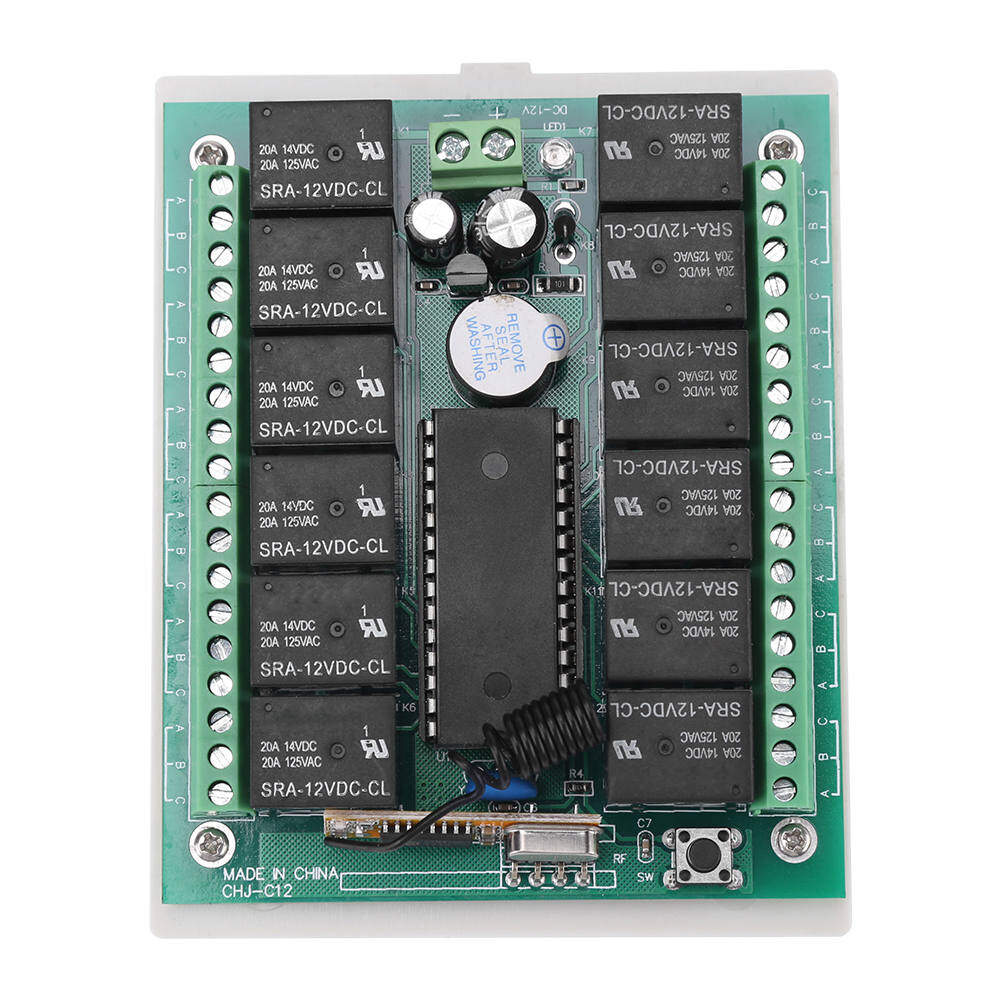 DC 12V 12 kênh Relay RF chuyển đổi điều khiển từ xa Transmitter + Receiver 315Mhz Hot