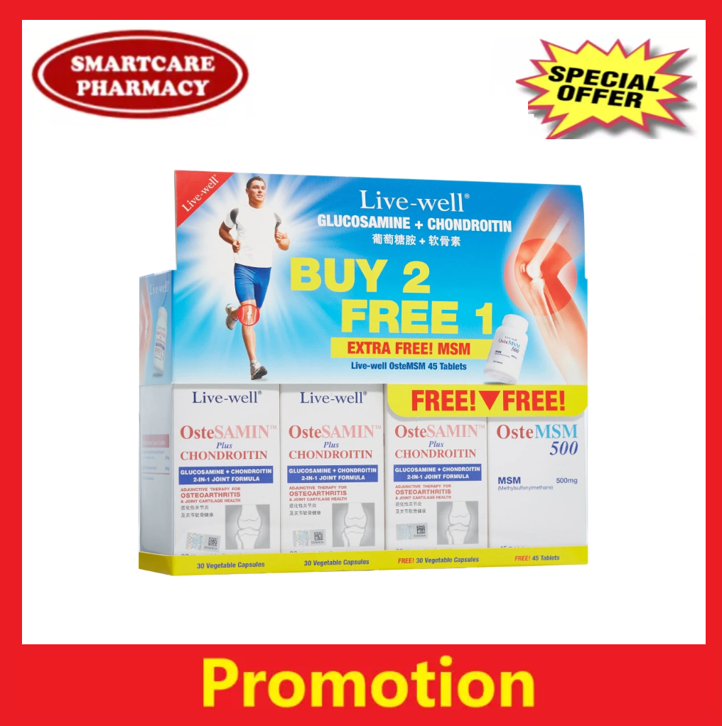 LiveWell Glucosamine + Chondroitin 30s (BUY 2 GET 1 FREE + 1 FREE