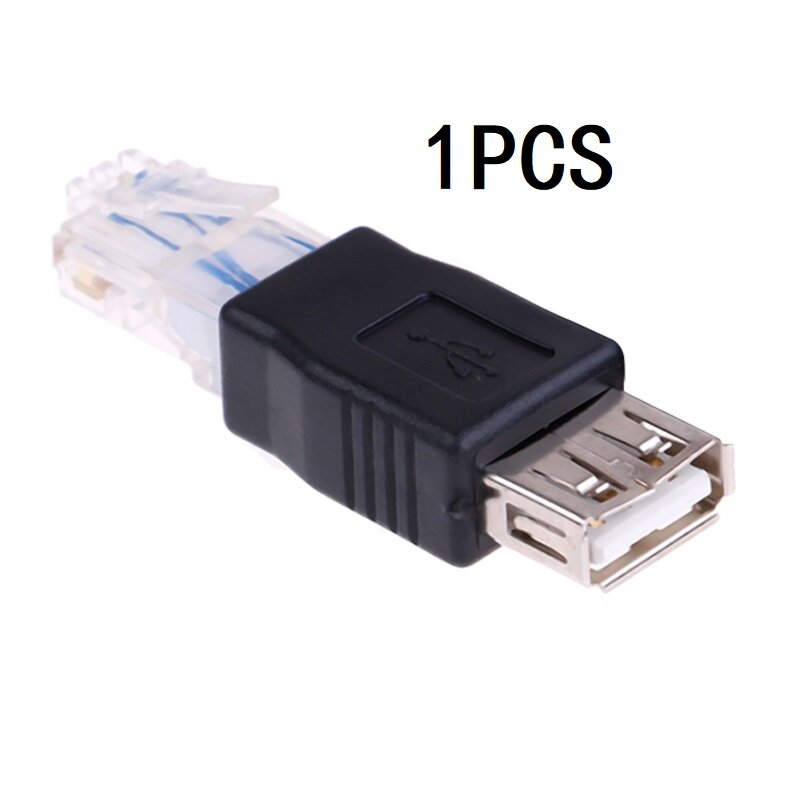 Ecily laptop lan network cable ethernet converter plug jetting pc crystal head rj45 male to usb 2.0 af a female adapter connector 1/3/5pcs