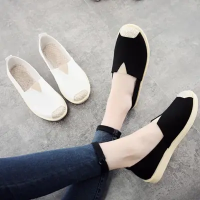 JOLLIC Women Casual Cloth shoes Light Loafers Slip-On Flats Shoes