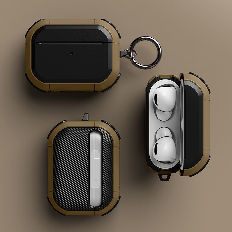 Cover For Airpods pro Case TPU PC Anti-fall Cover For Apple AirPods1 2 Airpods 3 Pro Case Accessories Wireless Earphone With Keychain