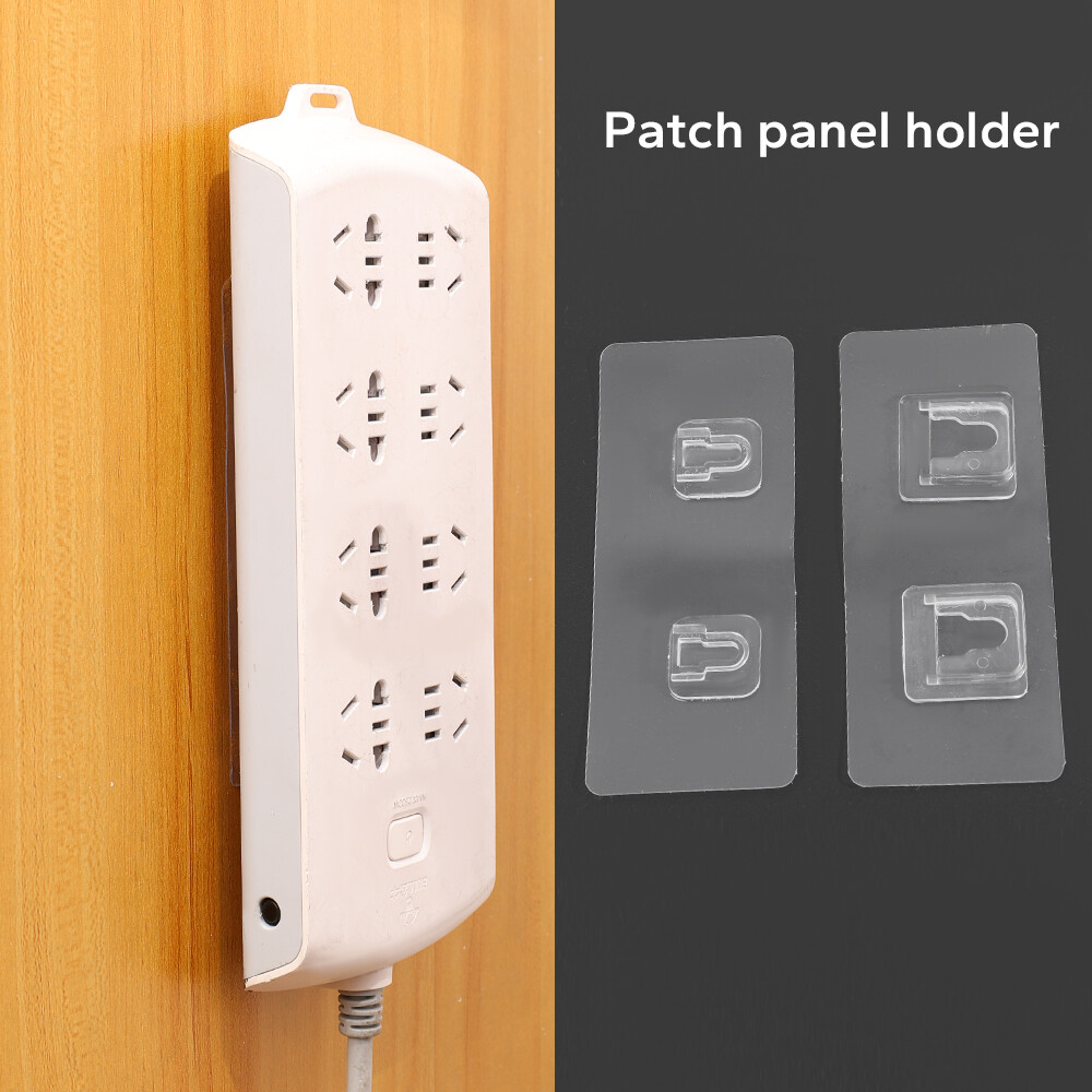 Wall Hooks Multifunction Adhesive Wall Hooks Socket Router Fixing Holder Strong Hooks Home Storage Accessories