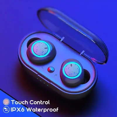 TWS True Wireless Earbuds Bluetooth 5.0 Headset Touch Control Earphone Handsfree With Microphone