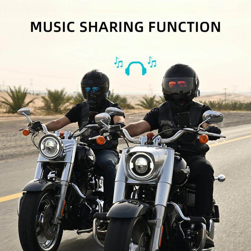 Aitemay Helmet Headset Bluetooth 5.0 Intercom Motorcycle Wireless Intercom Moto Interphone 1000M Music Sharing