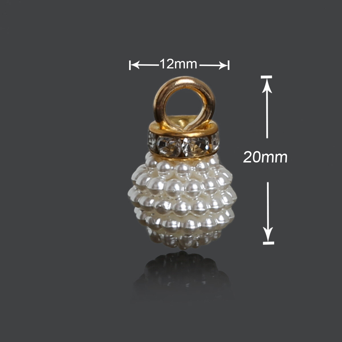 10PCS ABS Round Beads Imitation Pearl Beads Charm For Bracelet Choker Necklace Headdress Jewelry Making DIY Earring Accessories