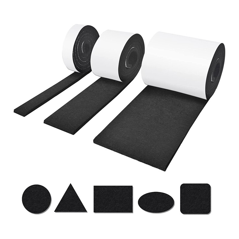 Self-Adhesive Felt Gliders,3 Rolls of Felt Gliders ,5 mm Self-Adhesive,for Chairs
