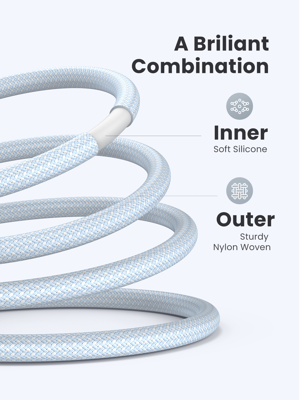 Ugreen 100W USB cable for Samsung S21 E-marker chip 5A blue silicone fast charging USB C type C cable for mobile phone cord