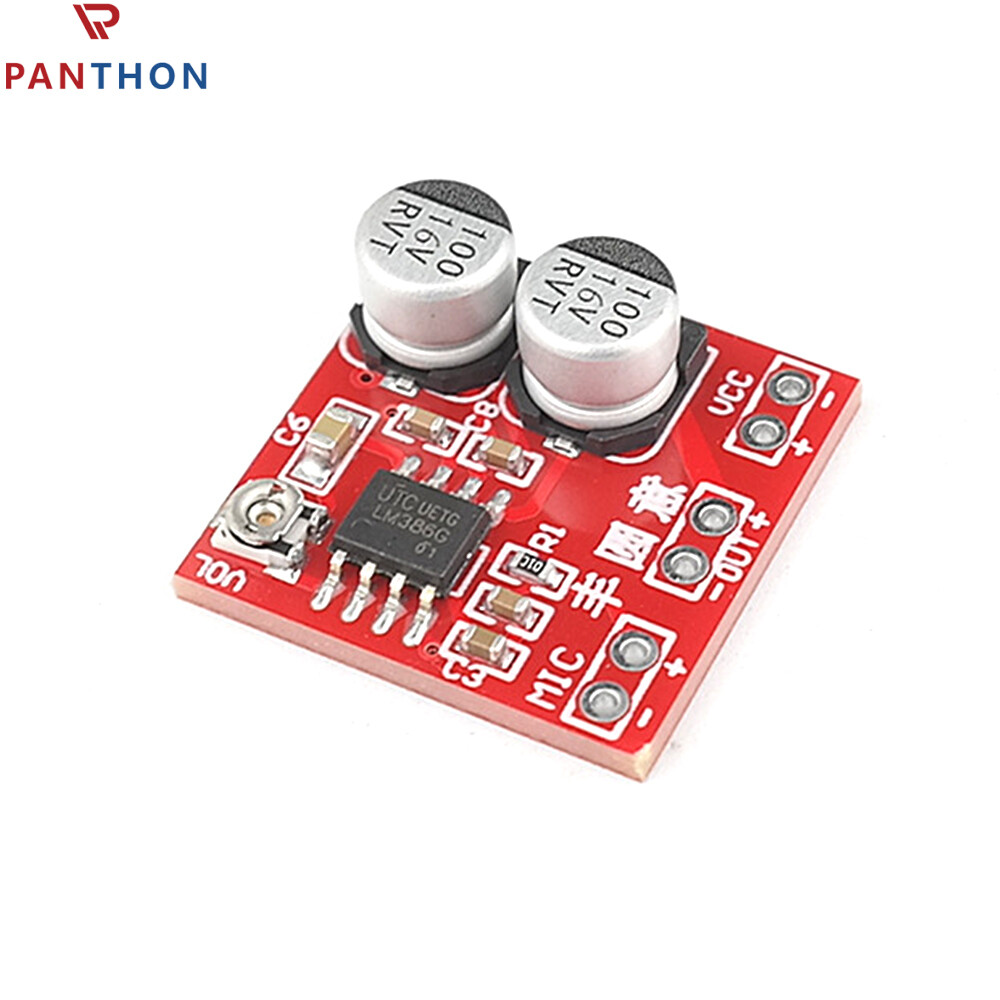PANTHON DC4-12V LM386 Electret Microphone Amplifier Board Microphone Pickup Module Can Drive Earphones and Small Power Speakers