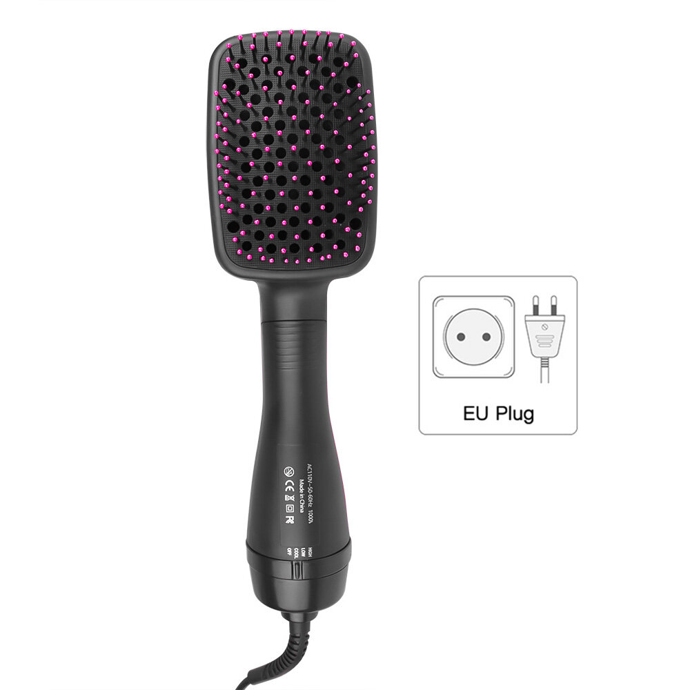 Hot Air Brush HairDryer Straightener Curler Brush for Dry Straighten Curling Hair Stylish Comb