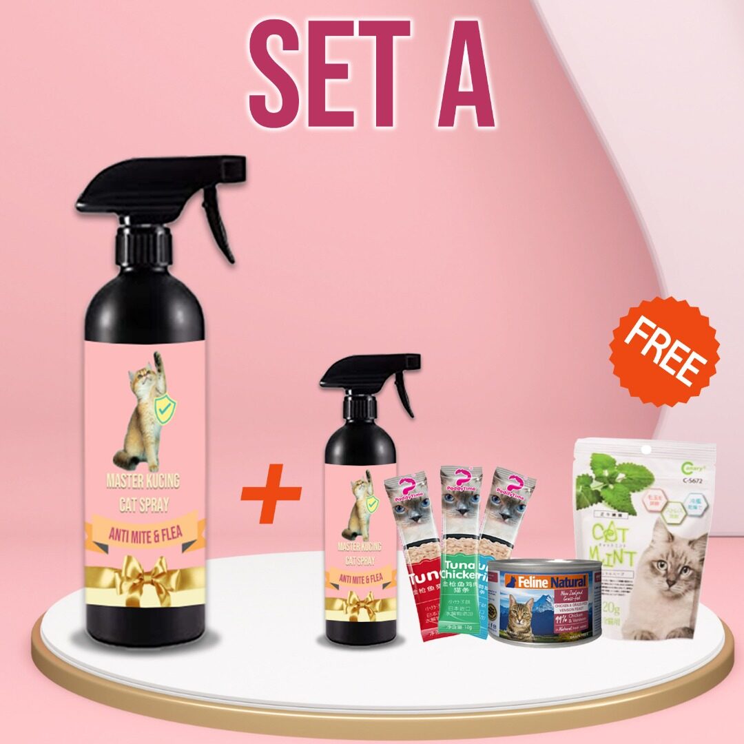 Master Kuching Cat Lemongrass Spray 300ML Ubat Kutu Kucing Spray Paling