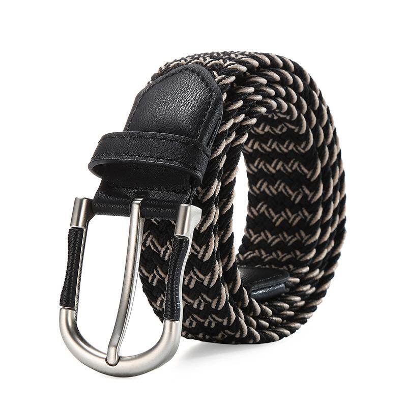 Elastic Woven Belt Men's Women's Comfortable Casual Canvas Belt Personality Wild Pin Buckle Belt