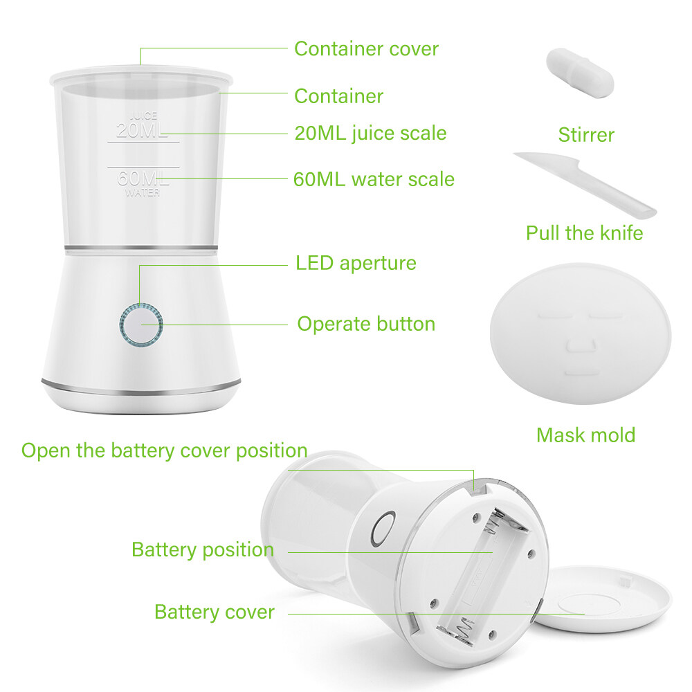 Face Mask Machine DIY Face Mask Maker Automatic Vegetable Face Mask Natural Collagen Fruit Face Mask Machine Beauty Facial SPA