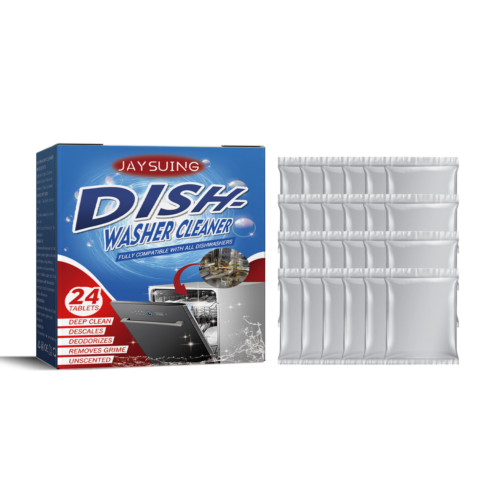 Jaysuing Dishwasher Cleaning Tablets Dishwasher Detergent Block