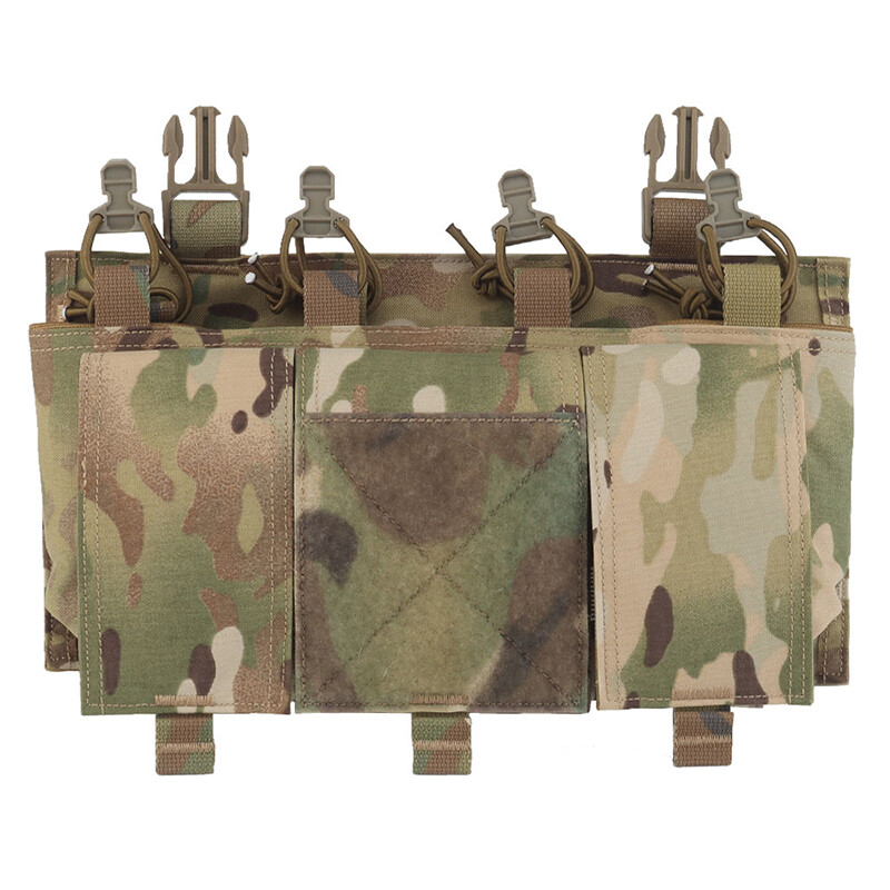 Idogear tactical quad mag pouch for 556 mag chest rig front panel with 25mm buckle ve-78-acc-02