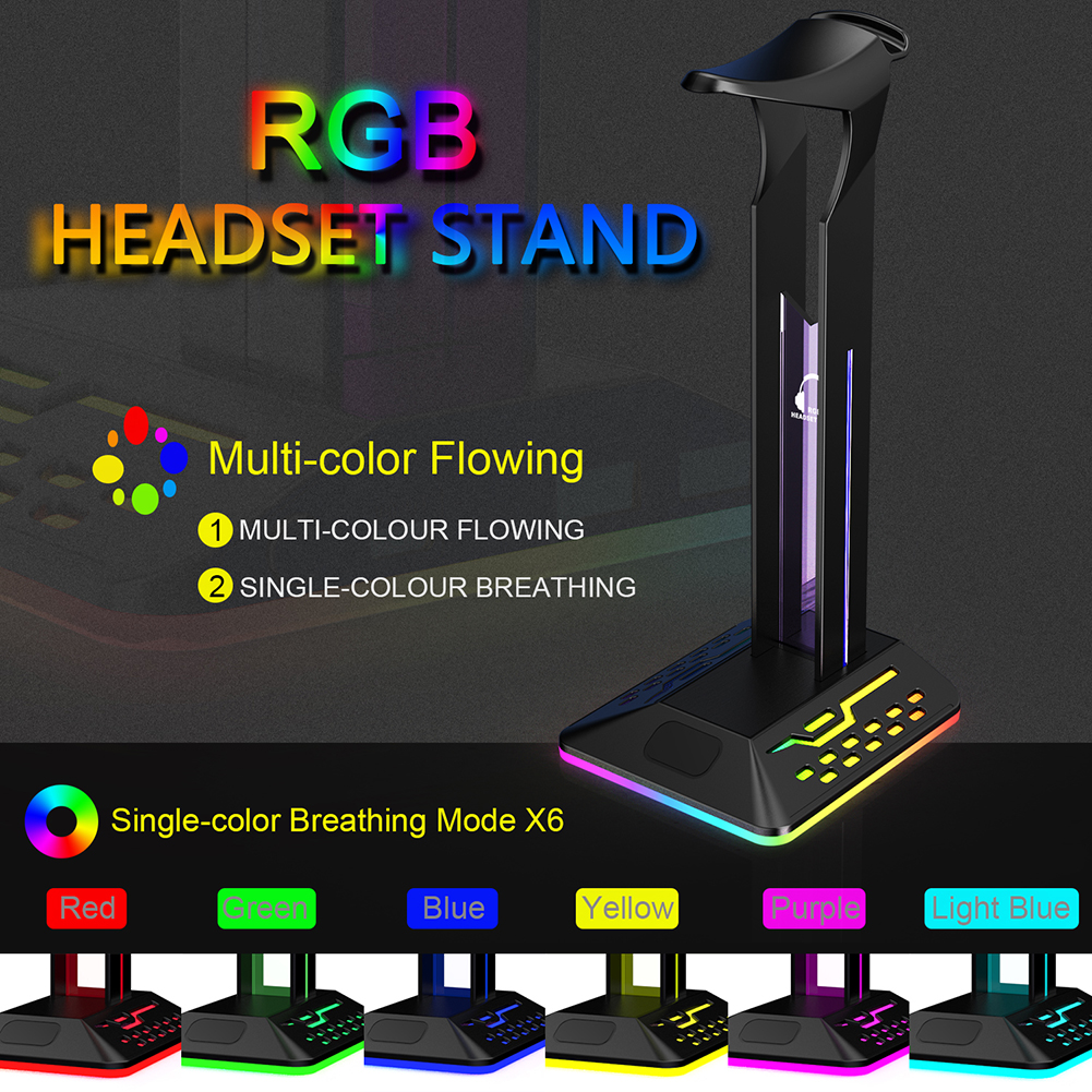 {Tenda} RGB Headphone Holder Rack Gamer Headset Display Stand Laptop PC Gaming Accessory