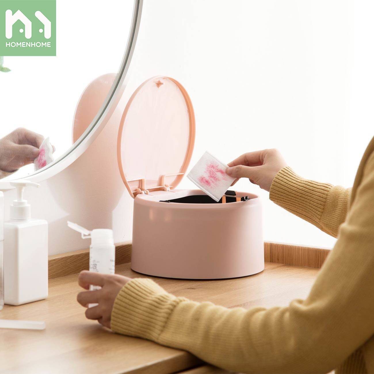 Homenhome Mini Trash Can Desktop Bins Small Garbage Bag for Desktop Car