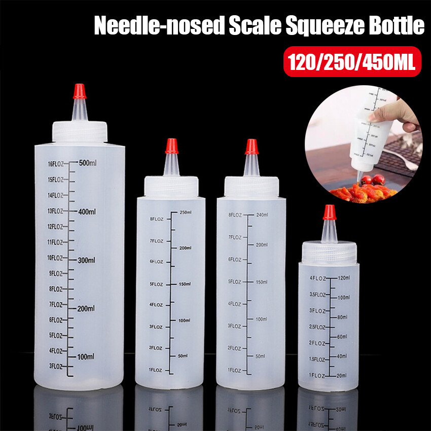 120/350/450ml Kim nhựa quy mô chai bóp được có thể ép chai với Leak-proof cho nhà bếp nước sốt salad chai bóp được