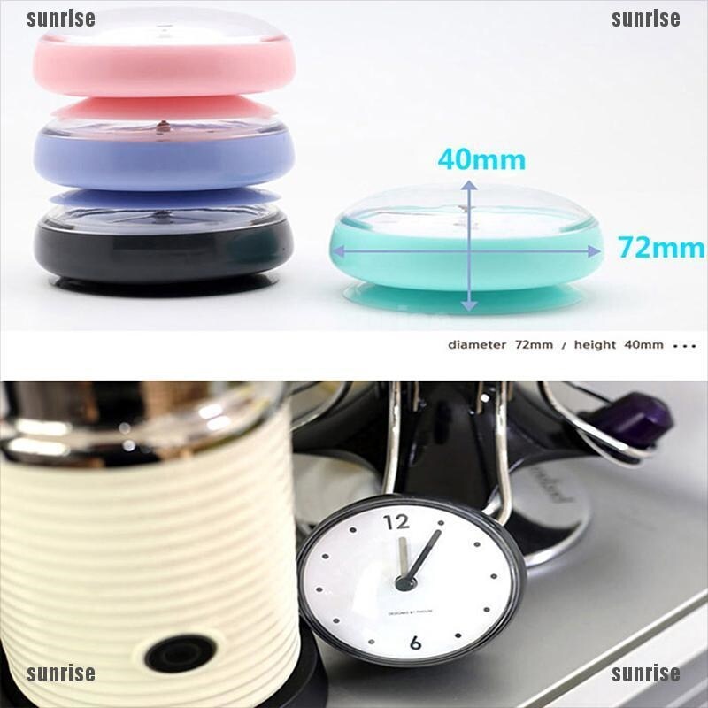 【HOT】 sunrise Waterproof Kitchen Clock Suction Cup Silent Battery Decor Shower Timer