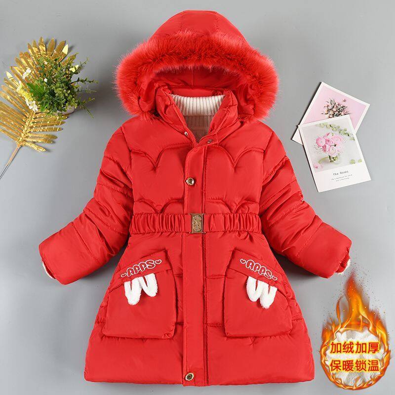 Girl Winter Jacket Children's Thicken Jacket Kids Cotton-padded Clothes Winter Jacket Girl Park Lively Winter Hoodie Coat Girls for 3-14 Years