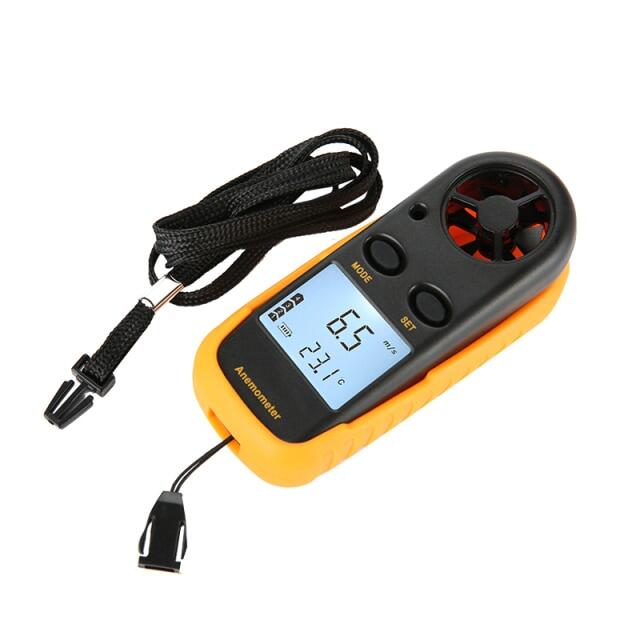 2-In-1 Hand-Held Anemometer Measuring Air Conditioning Outdoor Wind Speed Temperature Volume Tester Meter Sensing High Precision