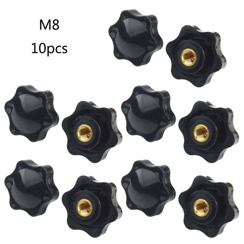 10PCS M5 M6 M8 M10 Plum Hand Tighten Nuts Handle Thread Star Mechanical Thumb Nut Manual Clamping Knob