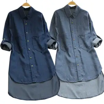 denim long top for ladies